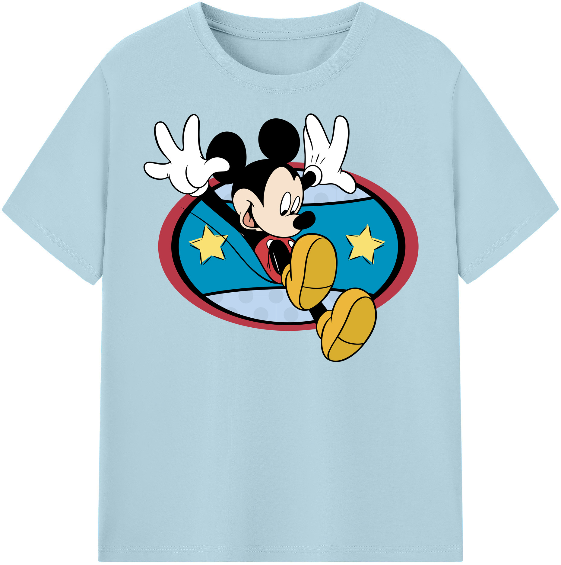 （画像用） ミッキーマウス Mickey Mouse 綿100％半袖Tシャツ（フロントプリント）